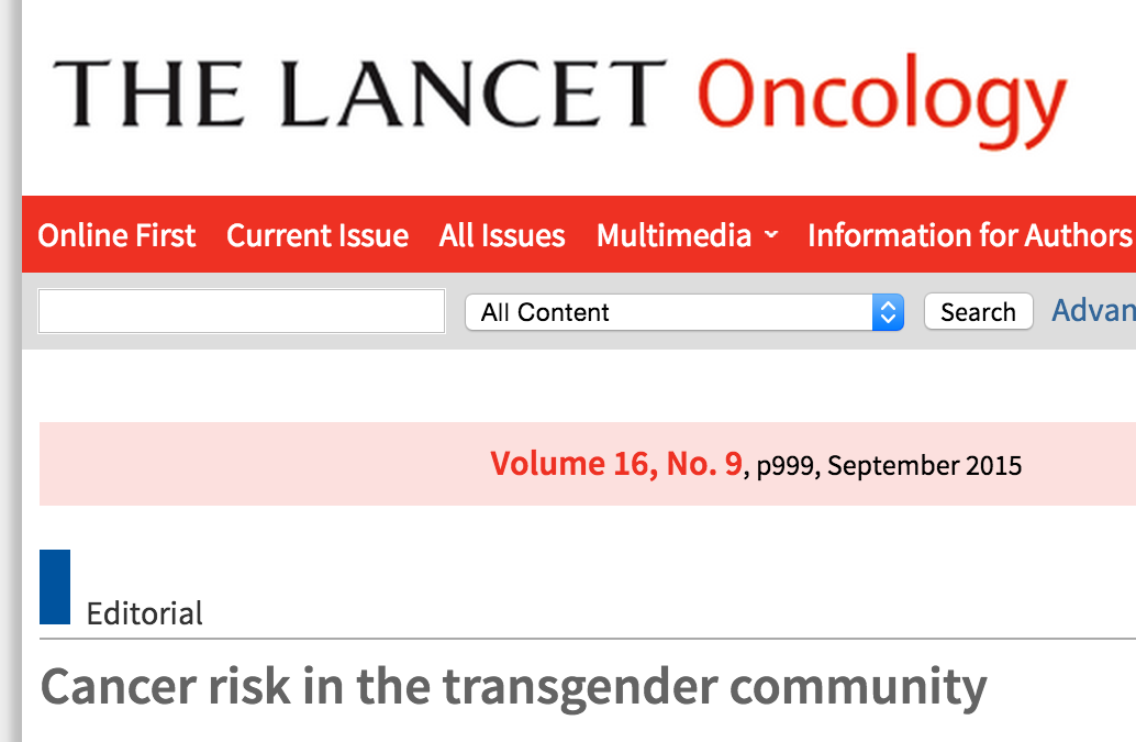 Cancer Risk in the Trans Community